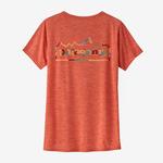 PATAGONIA WOMEN'S CAPILENE COOL DAILY GRAPHIC T-SHIRT: UPMX Pimento Red